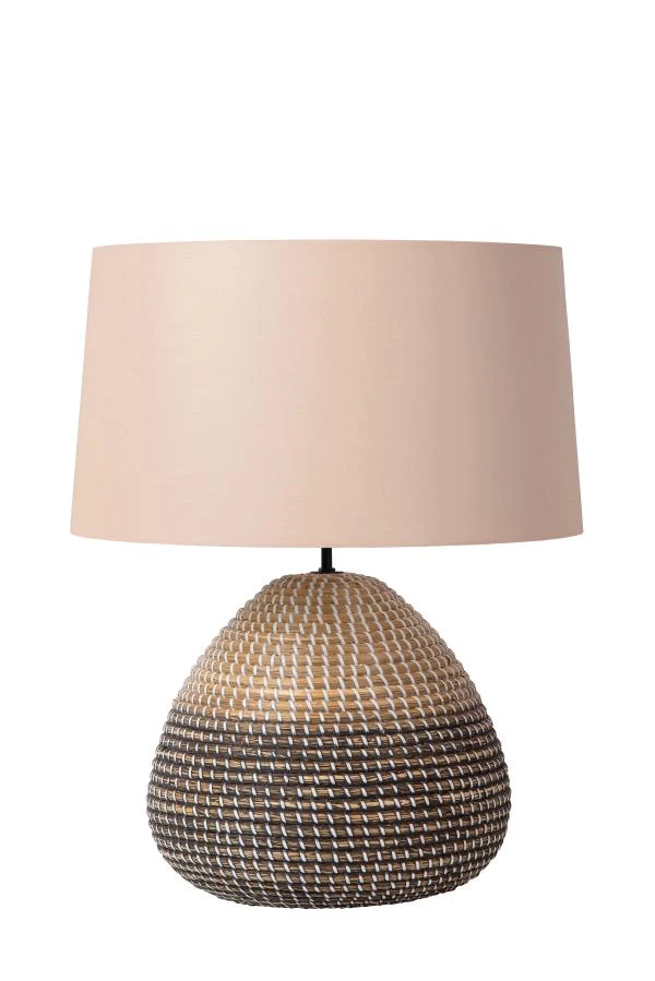 Lucide Premium MADUKA - Tafellamp - Ø 45 cm - 1xE27 - Naturel - uitgezet